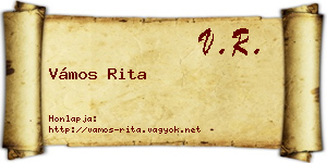 Vámos Rita névjegykártya